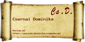 Csernai Dominika névjegykártya